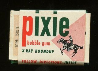 Single Piece In Wrapper Topps Pixie " X Ray Roundup " Bubble Gum W Card ©1949