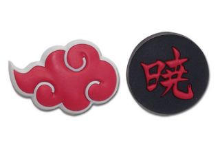 Naruto Shippuden Cloud & Kanji Katsuki Logo Pvc Pin Set