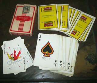 Vintage Complete Deck Minneapolis Moline Playing Cards Brown & Bigelow