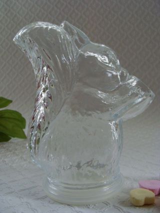 Vintage German Glass Candy Container Jar Squirrel 5 - 1/2 " Tall