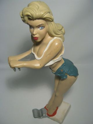 Vintage R Demars For Ganz Sexy Blonde Pin - Up Girl Can Handle Holder