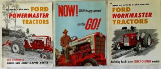 3 Vintage1959 Ford Tractors Farm Equipment Sales Brochures