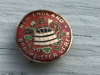 Vintage Lapel Pin Pinback England Braumeister Verein Beer Ale Award