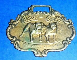 Antique " Coca - Cola " Prize Winners Bulldogs Watch Fob