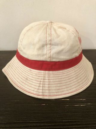Vintage Old Milwaukee Draft Beer Red And White Bucket Fishing Hat 2