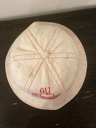 Vintage Old Milwaukee Draft Beer Red And White Bucket Fishing Hat 5