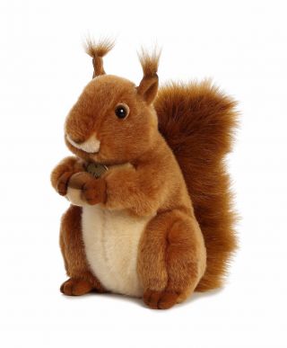 Aurora Miyoni Stuffed Plush Toy Red Squirrel Soft Animal 10 " Bean Filled