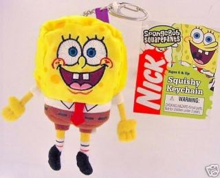 Spongebob Squarepants Squishy Plush Keychain Keyring Sponge Bob Retired