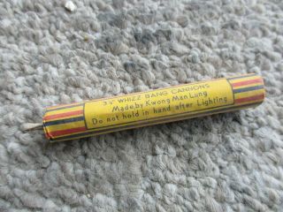 Old Whiz Bang Cannons Kwong Man Lung Firecracker Label Vintage Fireworks