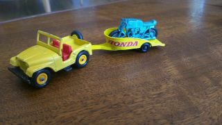 Matchbox Lesney 72 Jeep CJ - 5 With Trailer And Motorcycle 38 3