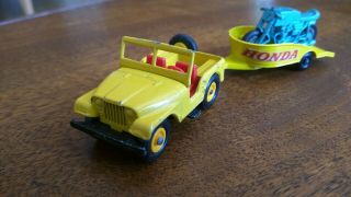 Matchbox Lesney 72 Jeep CJ - 5 With Trailer And Motorcycle 38 4