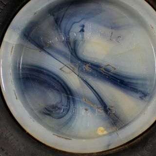 Vintage Goodrich Tires Slag Glass Swirl Ashtray 2