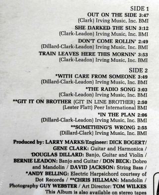 DILLARD & CLARK LP The Fantastic Expedition Of A&M Rec ' 68 BYRDS Hillman 5