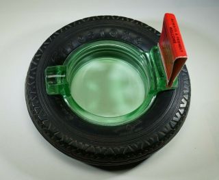 Vintage Tire Ashtray Firestone High Speed Gum Dipped 6.  00 - 18.