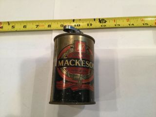 Vintage Mackeson Flat Top Beer Can Lighter 9.  3 Ounces