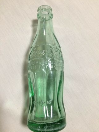 Vintage Green COCA - COLA 6 oz Bottle stamped CHICAGO,  ILL on bottom 2