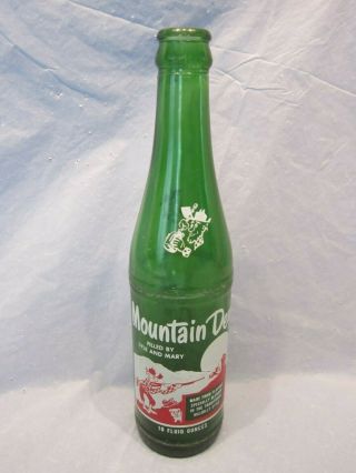MOUNTAIN MTN DEW FILLED BY LYLE AND MARY 1965 GLASS BOTTLE HILLBILLY BY PEPSI 3