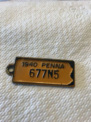 Vintage 1940 Pennslyvania Goodrich Tires & Batteries Dog License Tag