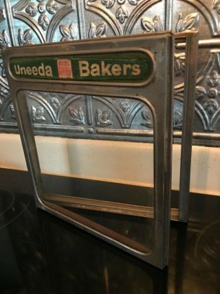 Uneeda Bakers National Biscuit Co Display Glass Cover Lids 1920 