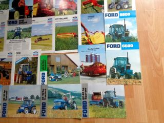 Group 26 vintage Ford tractors & Holland brochures good OEM 2