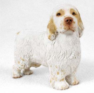Clumber Spaniel Figurine Hand Painted Statue