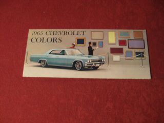 1965 Chevy & Corvette Paint Showroom Sales Brochure Booklet Old