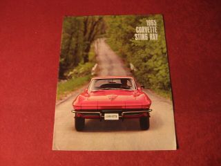 1965 Chevy Corvette Sales Dealership Showroom Brochure Booklet Gm