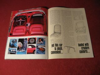 1965 Chevy Corvette Sales Dealership Showroom Brochure Booklet GM 6