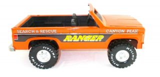 Vtg Nylint Metal Toy Truck Ranger Search & Rescue Canyon Peak Orange