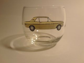 Vintage 1968 Ford Falcon Sport Coupe Promotional Cocktail Glass Fomoco Promo