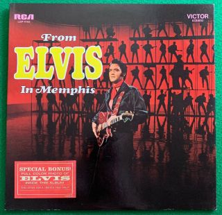Elvis Presley/from Elvis In Memphis Lp Usa 1969 Bonus Pic,  Hype Sticker