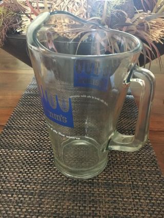 Vintage HAMM ' S GLASS BEER PITCHER (Refreshing As the Land of Sky Blue Waters)  5