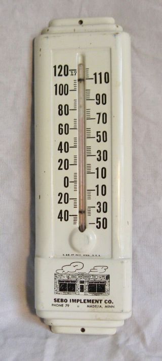 Vintage Ih International Harvester Farm Implement Adv Thermometer Madelia Mn