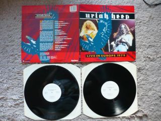 Uriah Heep Live In Europe 1979 Vinyl Uk 1st Press Raw Power Double 2 Lp Exc
