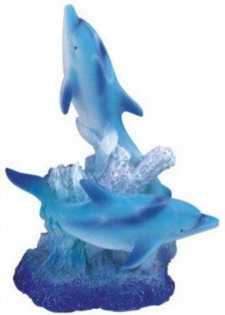 5.  5 " Marine Life Two Dolphins Statue Figurine Figure Sea Ocean Nautical Decor