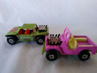 MATCHBOX SUPERFAST 13 BAJA BUGGY & 2 JEEP HOT ROD - with 2