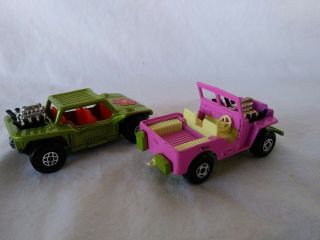 MATCHBOX SUPERFAST 13 BAJA BUGGY & 2 JEEP HOT ROD - with 4