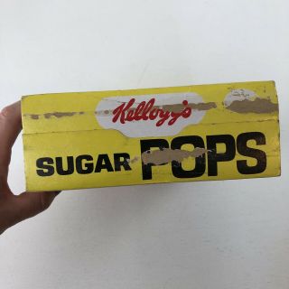 Vtg Kellogg ' s Sugar Pops 9 oz Cereal Box Pete Cowboy 6