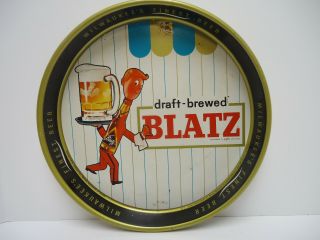 Vintage Blatz Draft - Brewed Beer Tray Breweriana Advertising Man Cave