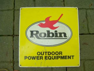 Vintage Robin Outdoor Power Equipment Metal Sign Advertising Farm Equipment 18 "