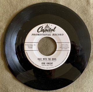 Gene Vincent,  Capitol 3530,  Race With The Devil & Gonna Back Up Baby,  Promo
