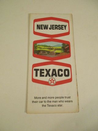 Vintage 1970 Texaco Jersey Oil Gas Service Station Travel Road Map