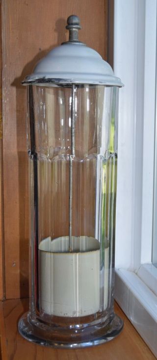 Vintage 1916 Glass Straw Holder Dispenser Soda Fountain