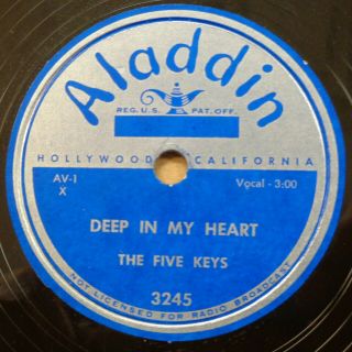 Five Keys R&b 78 Deep In My Heart How Do You Expect On Minus Aladdin Rj 529