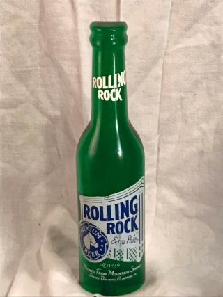 Vintage Rolling Rock Extra Pale Green Acrylic Half Bottle Beer Tap Handle
