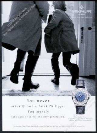 2005 Patek Philippe World Time Watch Photo Vintage Print Ad
