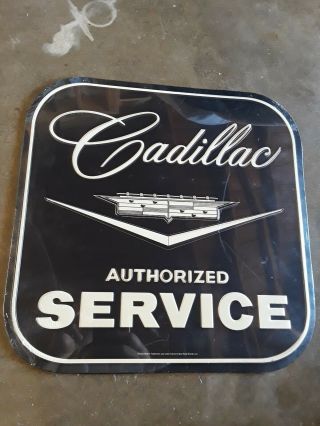 Vintage Style Cadillac Sign Dealer Man Cave Office Embossed Metal Wall Decor Gm