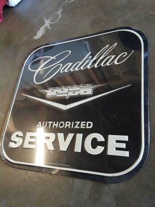 Vintage Style Cadillac Sign dealer man cave office Embossed metal wall decor GM 2