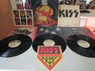 1976 Kiss - The Originals All Inserts,  3 Lp 
