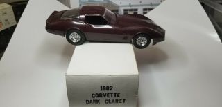 7 " Htf Vintage Nos 1982 Dealer Chevrolet Chevy Corvette Dark Claret Rubber Tires